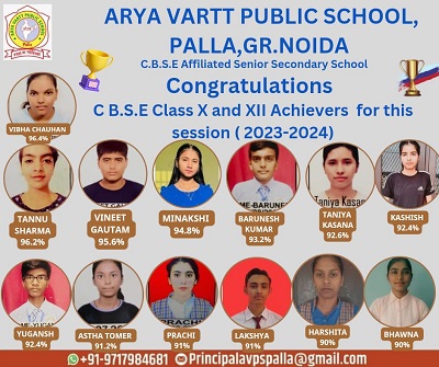 C.B.S.E Class X and XII Achievers for this session-2023-2024 